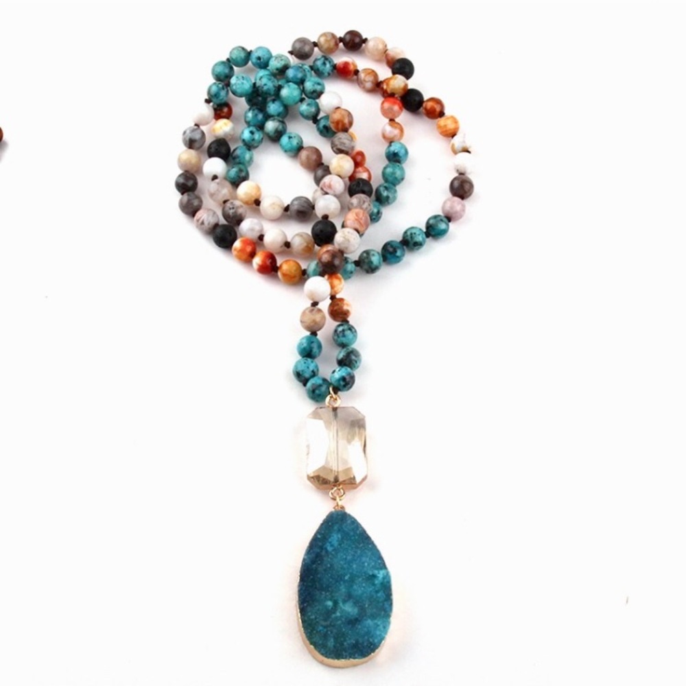 Anthropologie Druzy Quartz Pendant Necklace - Picture 2 of 8